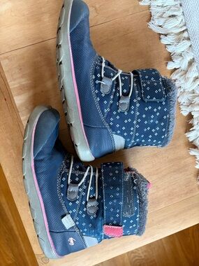 See Kai Run Navy & Pink Girls' Snow Boots